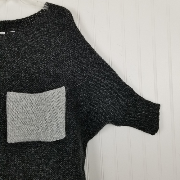 NU Numinou Women's Sweater Dress Bat Wing Scoop Neck Oversized Pocket Marled OS - Picture 3 of 8